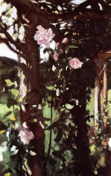 John Singer Sargent : A Rose Trellis,Roses at Oxfordshire